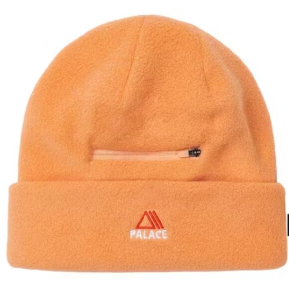 Palace Skateboards Polartec Lazer Beanie Orange L/XL FW23 Spellot Pocket Bright - Picture 2 of 6